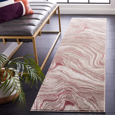 Abstract Machine Woven Stain-Resistant Area Rug