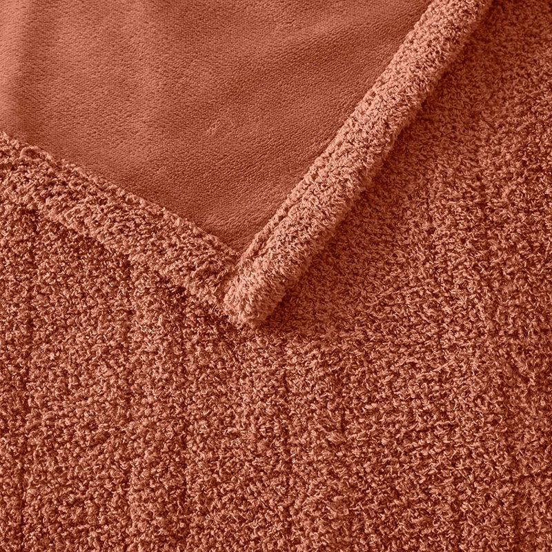 Couverture chauffante Gracie Mills Delfina, Grand lit, Rouille