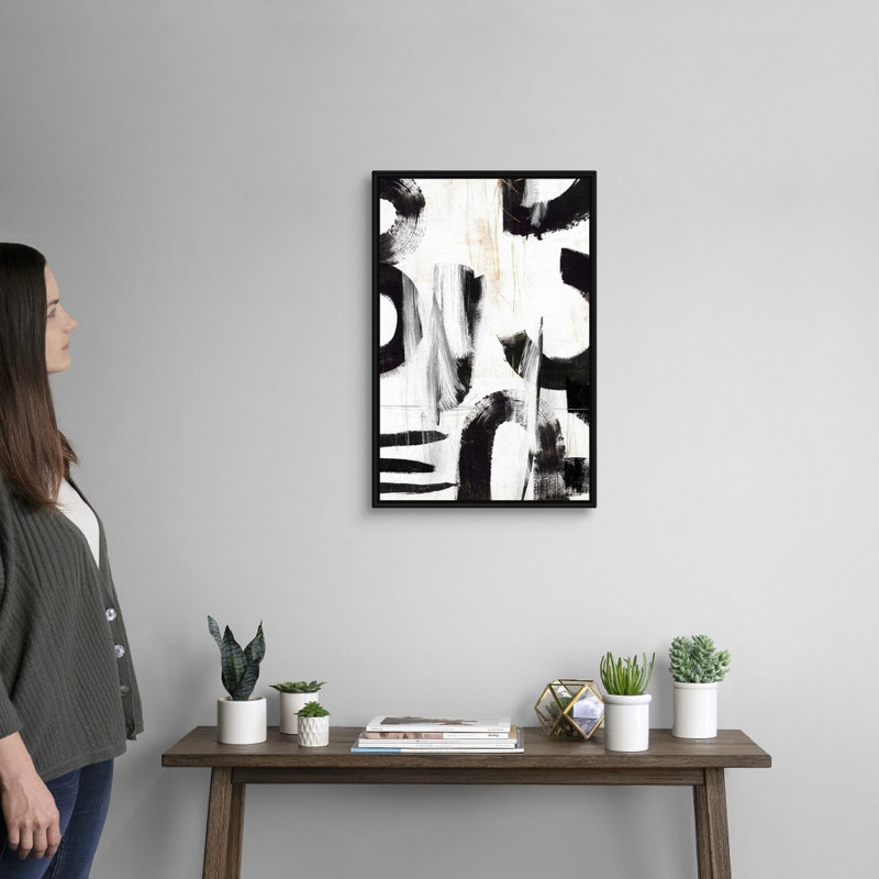 Reproduction d’art sur toile, "concept III" par PI studio, Cadre noir, H 26 po x l 18 po x P 1,75 po