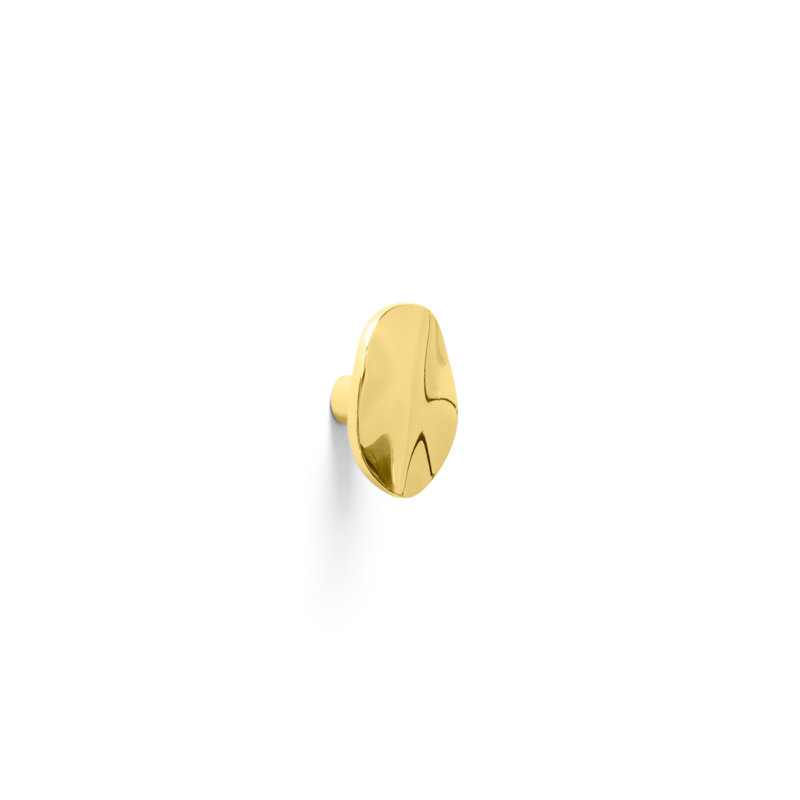 Ripple Hardware Knob, Gold, 1.75" / Small