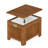 Furinno 52.14 Quarts Ice Chest in Natural