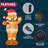 5ft Christmas Inflatable Gingerbread with Candy Canes