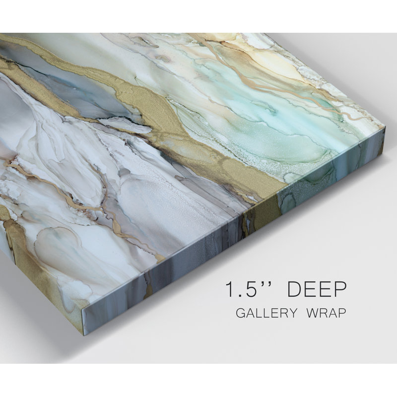 Verre marbré II - impression sur toile tendue, H 12 po x l 8 po x P 1 po
