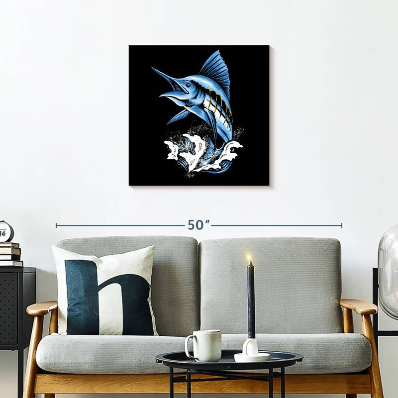 Brampt Jumping Marlin Fish, 24'' H x 24'' W