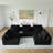 Boneless Oversized Modular Sectional Sofa,Luxury Boucle Floor Couch Set,Convertible Compressed Couch,Spacious Foam-Filled Sofa For Living Room, Free Combination,3 Colors-169083394-169083395