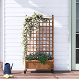 Allistir 50" H Wood Planter Box with Trellis
