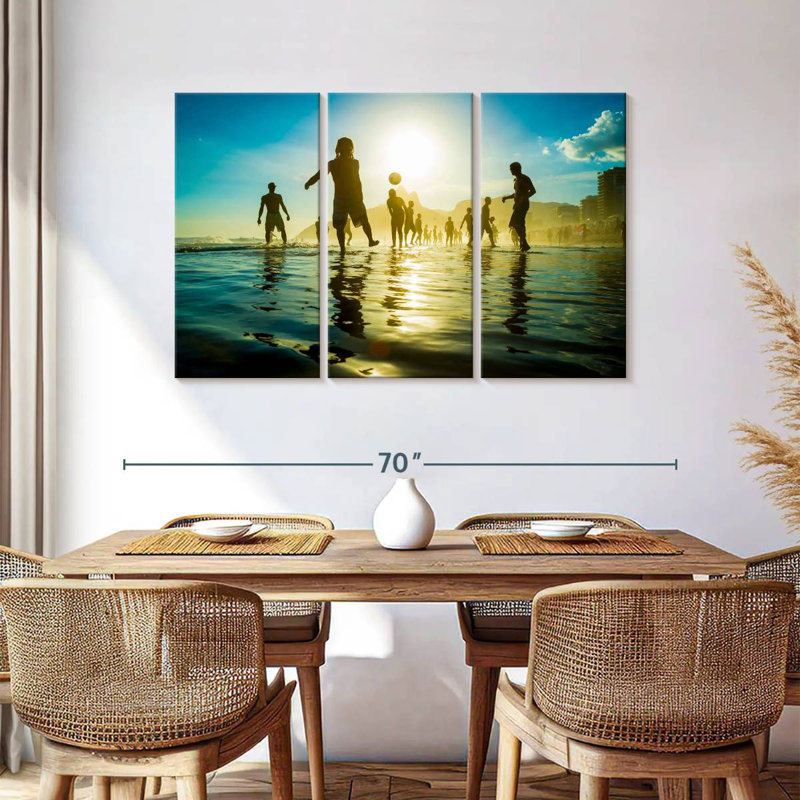 Sireci Beach Sunset Soccer, 36" H x 57" W