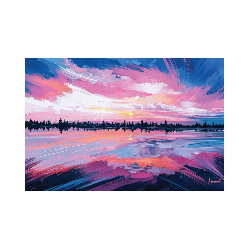 Sky Mirror by Alena Aenami - Wrapped Canvas Painting, 101.6 cm H x 66.04 cm W x 1.91 cm D
