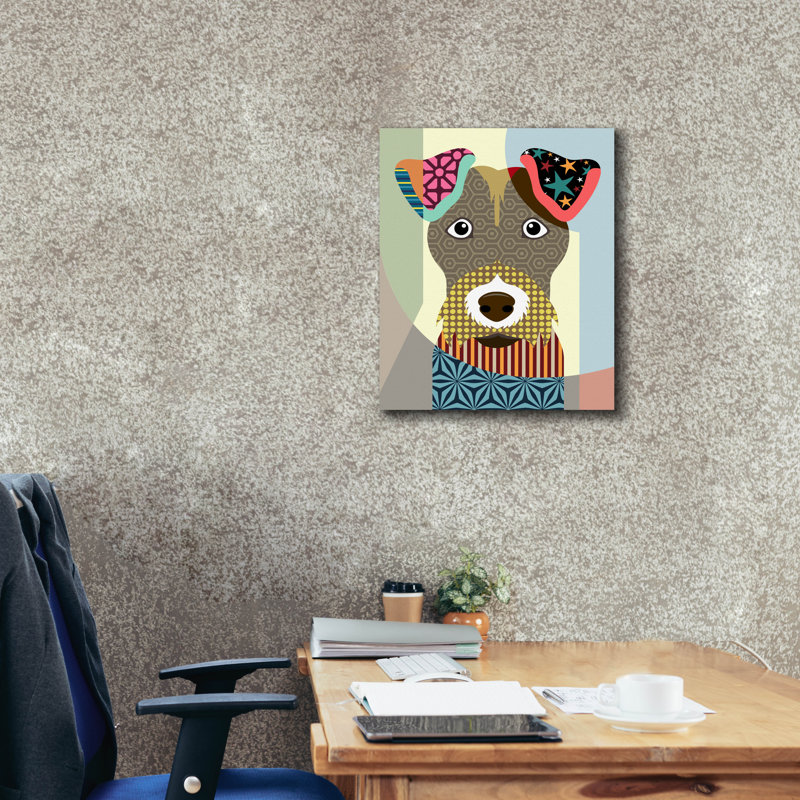 «Wire Fox Terrier» par Lanre Adefioyue, H 24 po x l 20 po x P 0,75 po