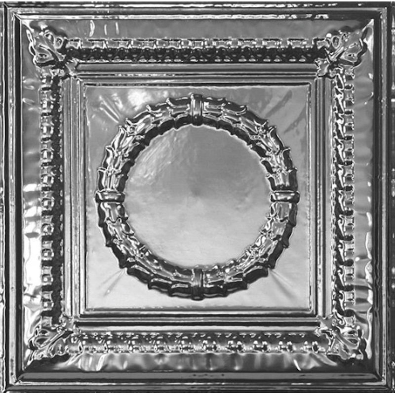 Carreau de plafond en étain argenté 1,98 pi x 1,98 pi