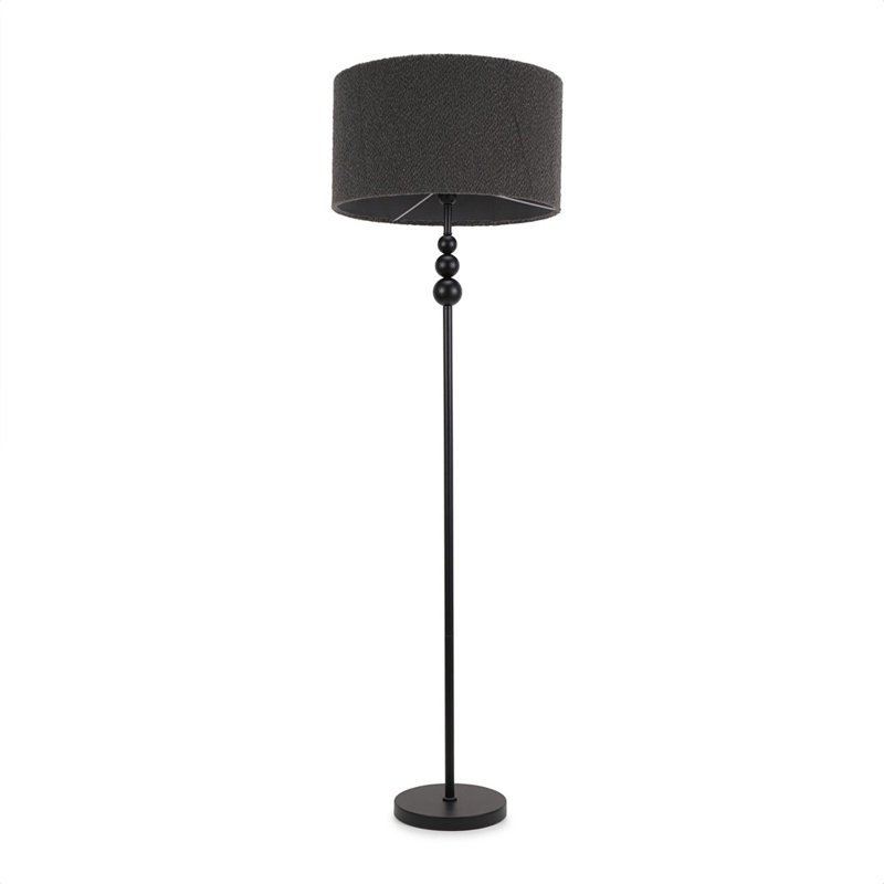 Randalia 145cm Traditional Floor Lamp, Black, Black