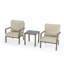 Ensemble de conversation d'extérieur en aluminium 3 pièces avec coussins beiges et table d'appoint Mornlift-122879283-122879284