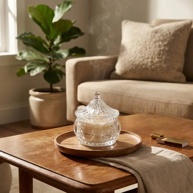 Bougie en verre 3,75 "nuage de vanille 5 oz