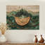 «Bold Forest Landscape Path Of The Emerald River I», impression sur bois de forêt - sur bois de pin naturel-1284420285