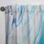 Bleu et blanc liquide Art Waves I - Rideau moderne - Velours obscurcissant - 1 panneau-121542084