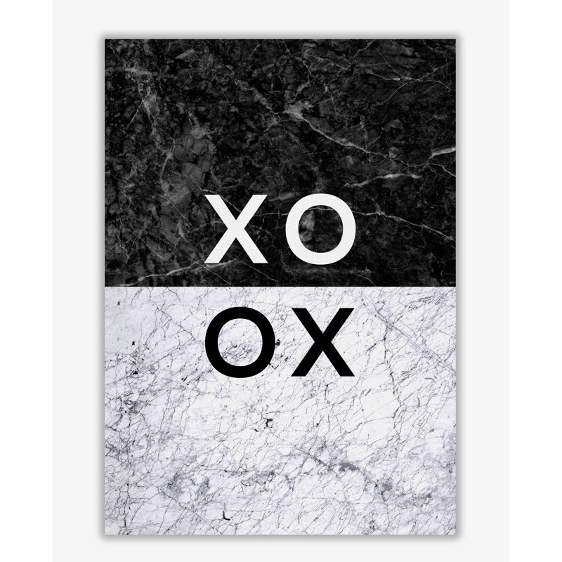 XO Hugs And Kisses - Print, 42 cm H x 30 cm W x 1 cm D, No Frame
