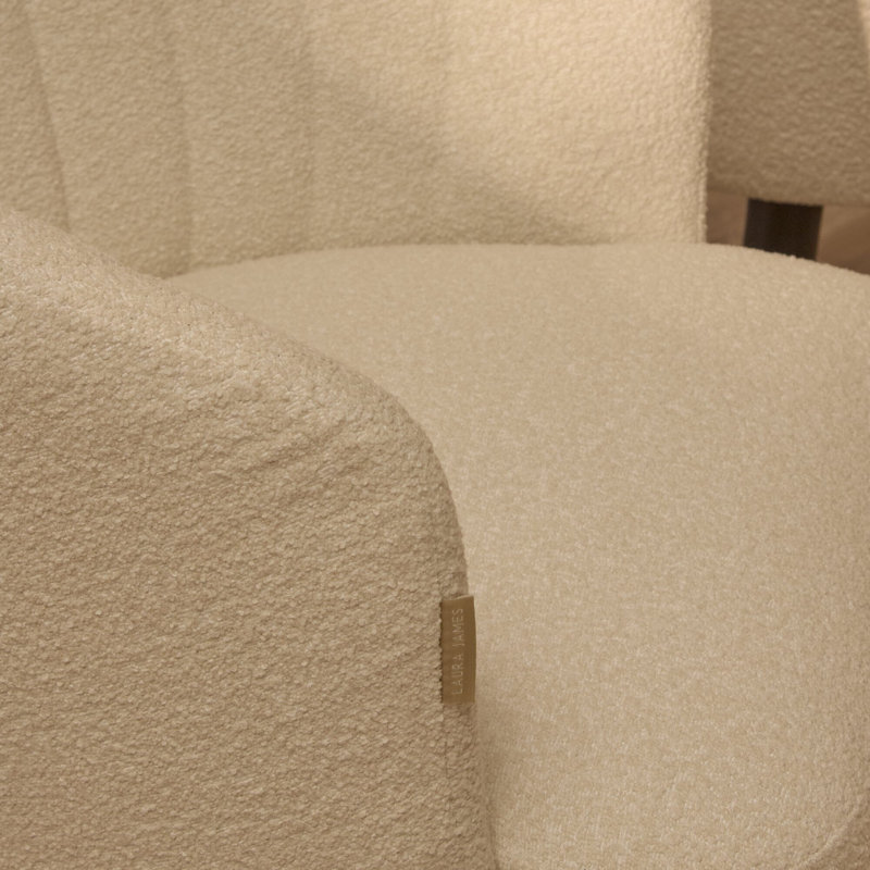 53cm H Upholstered Upholstered Back Accent, Light Beige