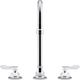 Triton Bowe 1.0 GPM Widespread Bathroom Sink Faucet with Aerated Flow, Gooseneck Spout and Lever Handles, Drain Not Included
