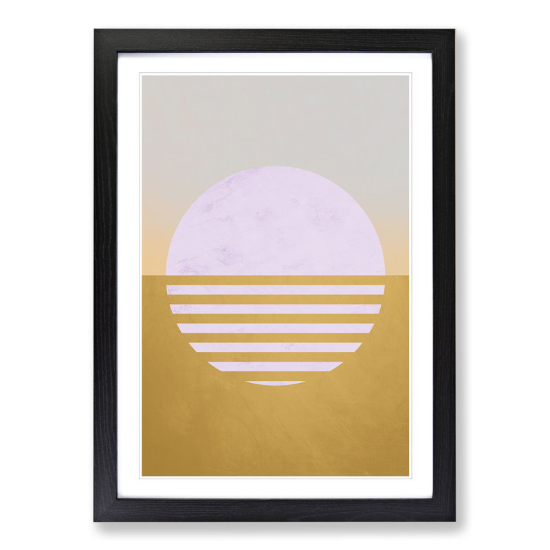 Abstract Sunset - Picture Frame Graphic Art, Black, 36cm H x 27cm W x 2cm D