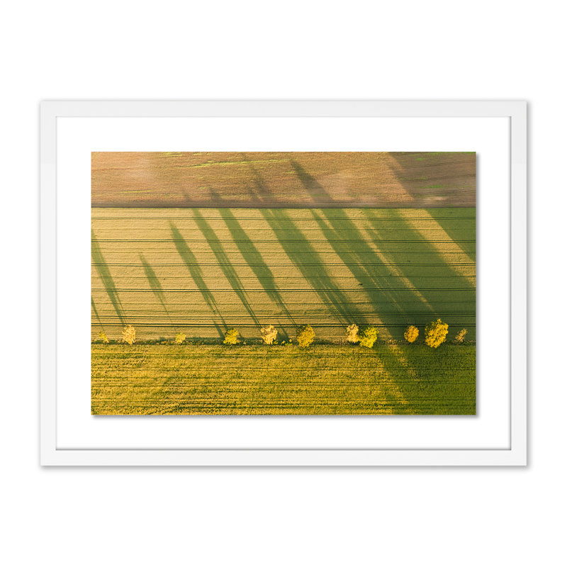 Fields II Print by Jakob Wagner, White, 18" H x 24" W x 1.5" D