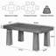 Bureau de direction 63 po, bureau d'ordinateur moderne Home Office