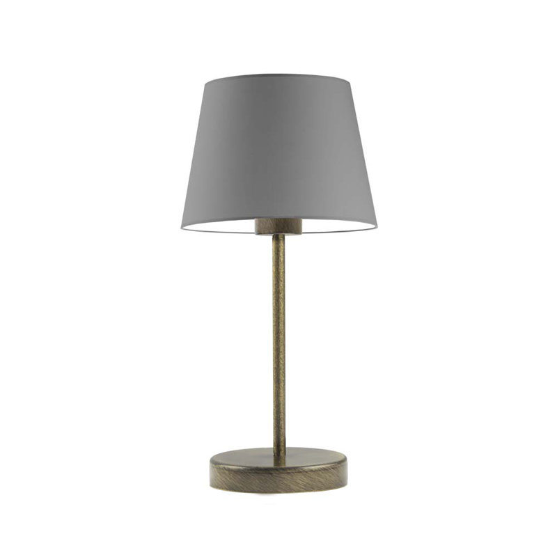 Arsens Metal Table Lamp, Grey, Antique (Old) Gold