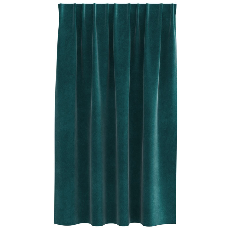 Curtains Polyester 140Cm Sound-Absorbing, Forest Green, 140cm Width x 140cm Drop