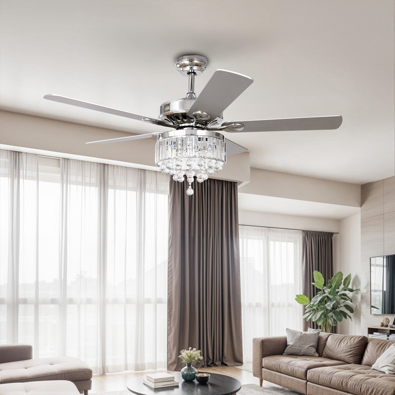 Ventilateur de plafond 52 po avec lumières DEL Kemoria