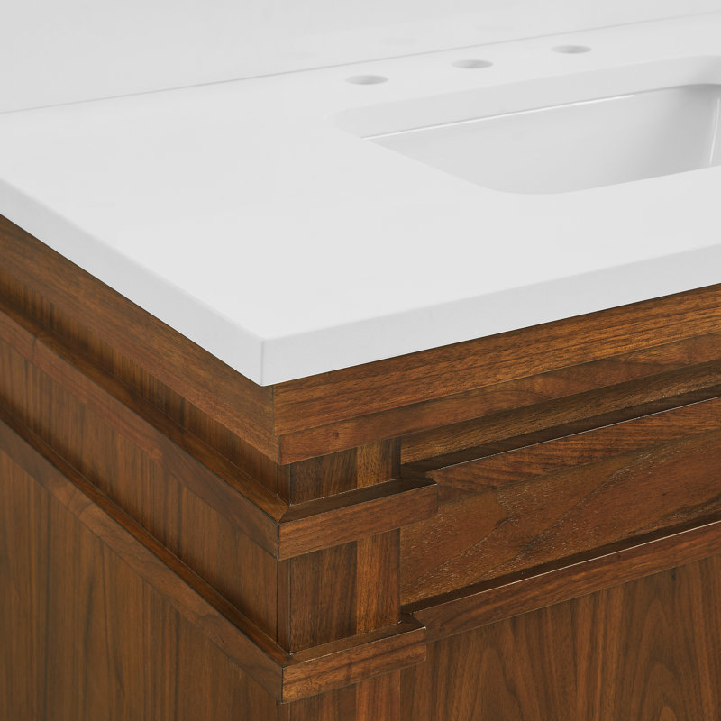 FLW Harmony 36 Wood Sink Vanity, Walnut, 36