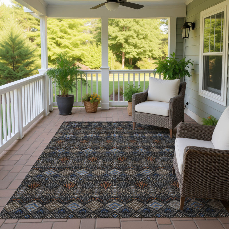 Tapis intérieur / extérieur lavable à la machine Chantille ACN2487, Noir, 2 pi 6 po x 3 pi 10 po