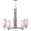 Lustre suspendu 5 lumières en nickel Carena-78890825