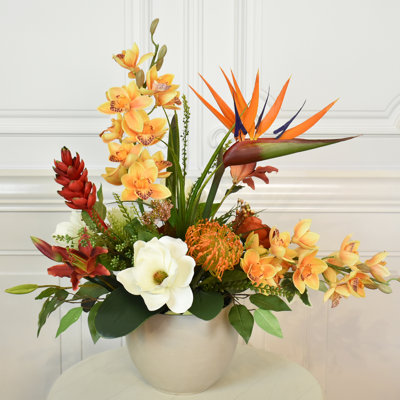 Tropical Paradise Large Silk Flower Arrangement