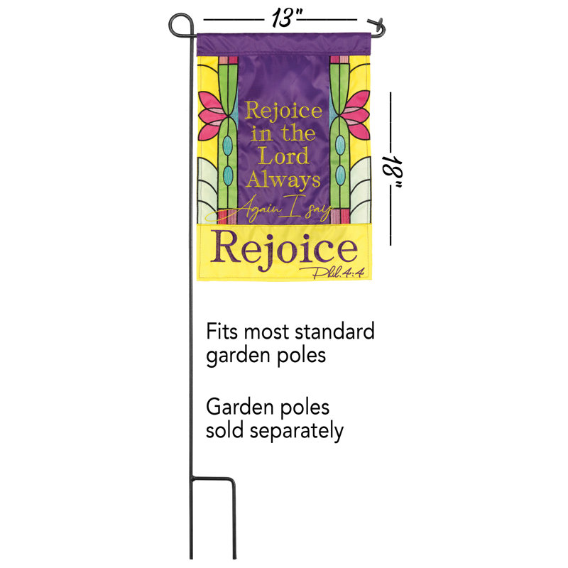 Drapeau de jardin en polyester 18 x 13 po
