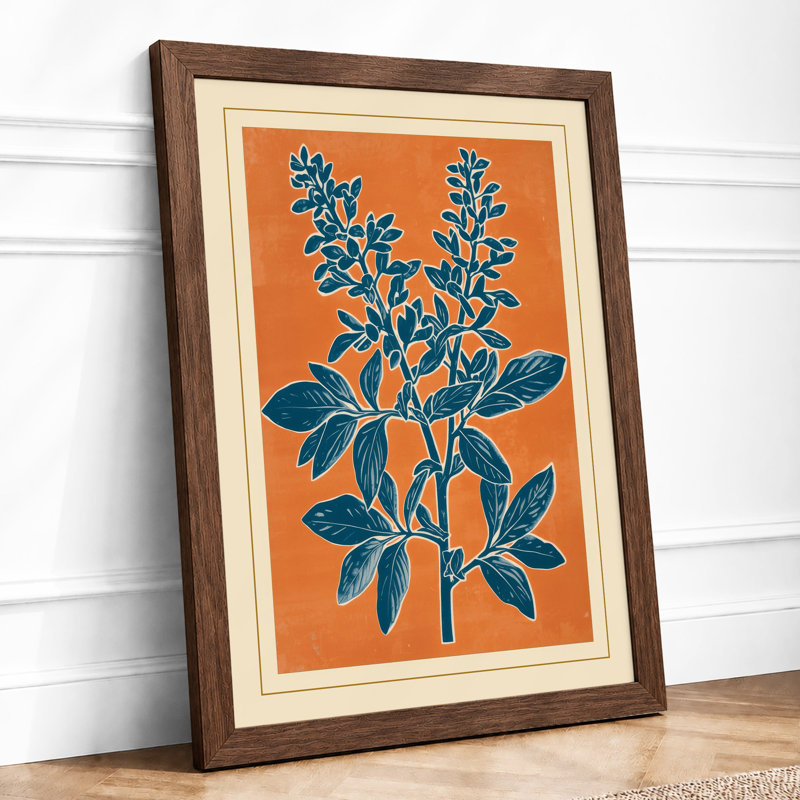 Healing Herb Study Botanical - Framed Print, Walnut, A4 - 29.7 x 21.0 cm
