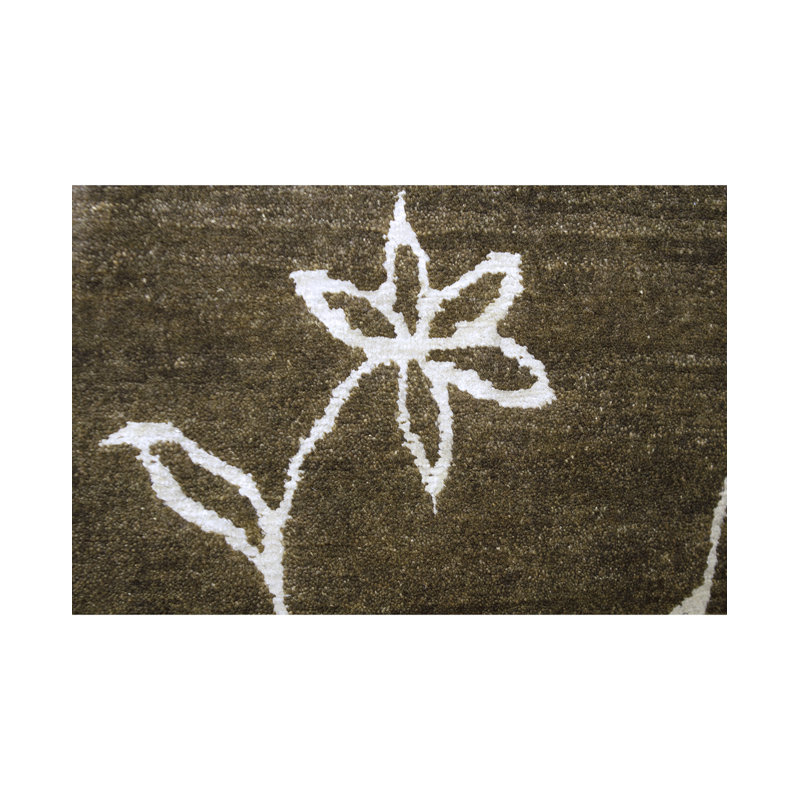 Himalayan Floral Area Rug in Brown