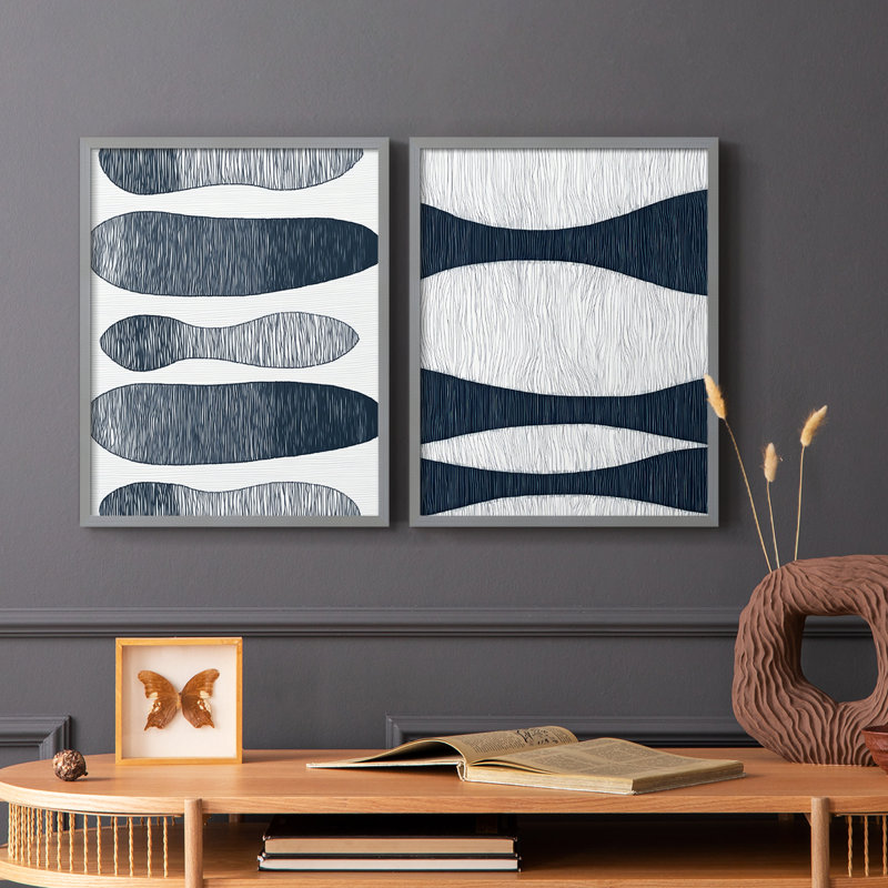 Série ABSTRACT DCCIX - Reproduction encadrée de qualité supérieure - prête à être accrochée - aucun clou requis - aucun clou requis