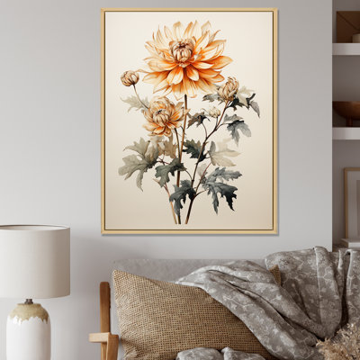 " Orange Dahlia Dreams In Bloom "
