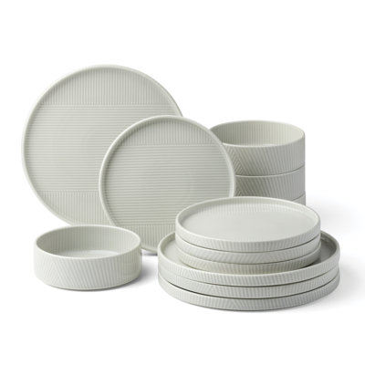 Modulus 12-Piece Dinnerware Set, Nightshade
