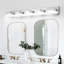Éclairage pour salle de bain chromé à 5 lumières DEL avec têtes de lampe rotatives à 360 ° pour salle de bain, meuble-lavabo, miroir et salon-104032203-104032200