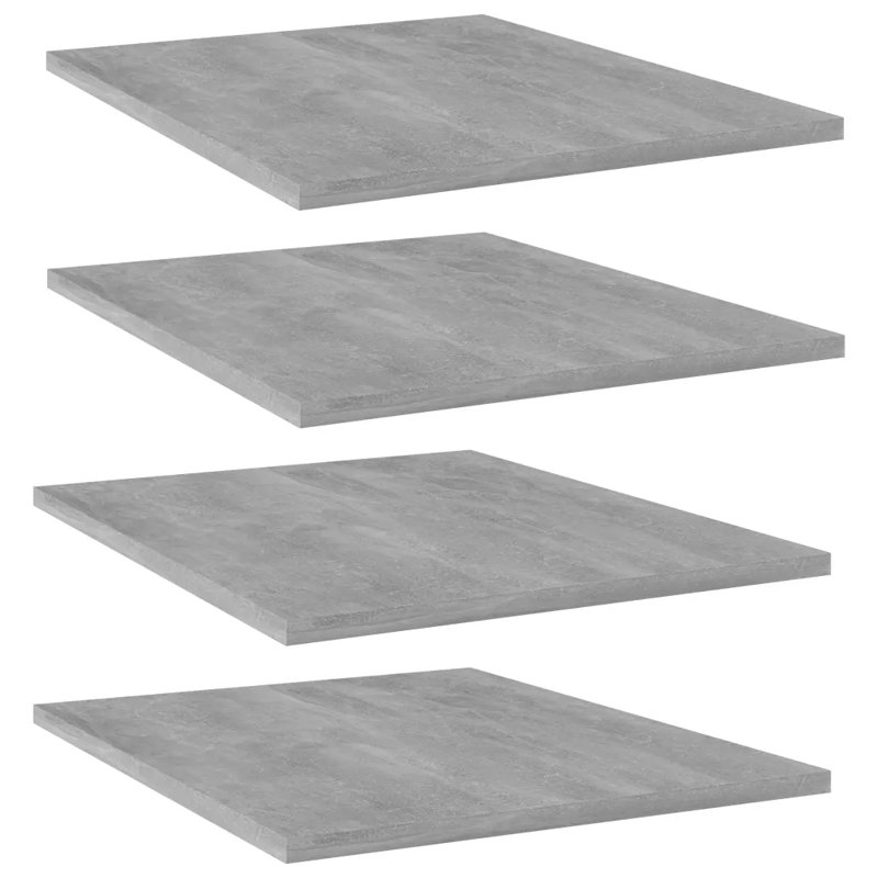 Cunane 1.5cm H Bookcase, Concrete Grey, 1.5cm H x 50cm W x 40cm D