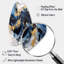 Décoration murale en métal bleu foncé et or à motif de fractales asymétriques, fractures asymétriques-105584408