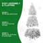 Arbre de Noël blanc 7,5 pi avec fil mémoire, arbre en PVC artificiel à charnière de 1200 pointes, arbre de Noël à assemblage facile pour les décorations intérieures (ornements non inclus)-1697333071