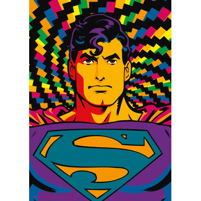 Superman (Psychedelic Superman) Mightyprint Wall Art