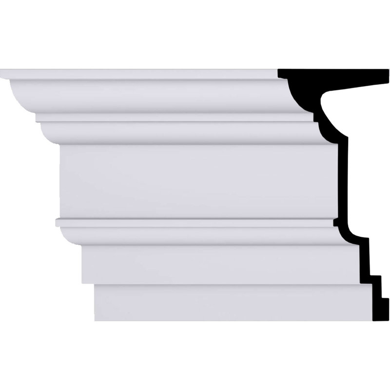 Moulure couronnée traditionnelle H 19 po x P 8 3/8 po x P 20 1/2 po x L 94 1/2 po