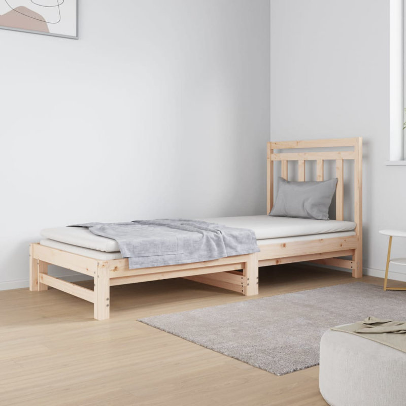 UK Single - DE 90 X 190 Cm Solid Wood Bed, Brown