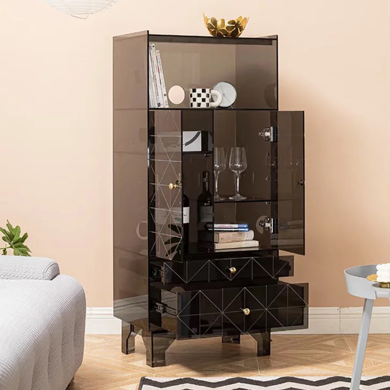 Buffet nordique en acrylique luxueux, Noir
