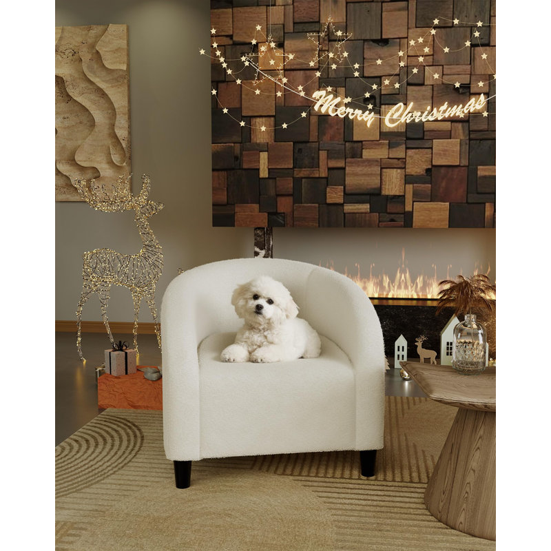 Ensemble de 2 fauteuils demi-tonneau modernes Boucle