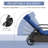 - Pool Chair With 5 Settings , Wheels, Cushion & , Brown And Dark Blue Pe Lounger Of , Adjustable Levels, Relax Seat