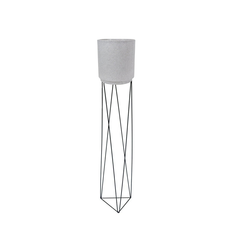 Pot à fleurs Ildze, gris, H 37,4 po x l 9,8 po x P 9,8 po
