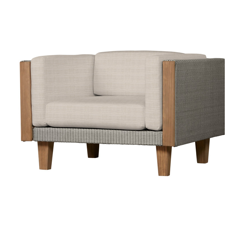 Catalina Outdoor Teak Lounge Chair, Calidora Mist, Pewter